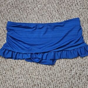Mossimo Blue Ruffled Swim Skirt